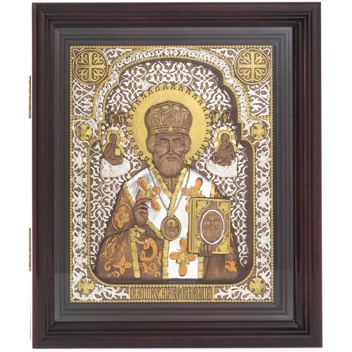 Birch icon "Nicholas the Wonderworker" in Kyoto