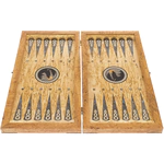 Backgammon from Karelian birch "Wolf"