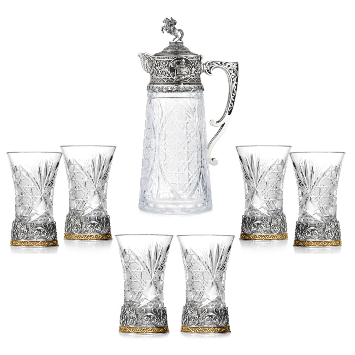 A set for drinks "Bogatyrskaya sila" for 6 people