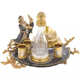 Икорно-водочный набор на агате "Емеля" Златоуст