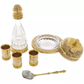 Икорно-водочный набор на агате "Емеля" Златоуст