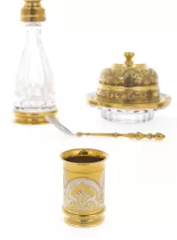 Икорно-водочный набор на агате "Емеля" Златоуст