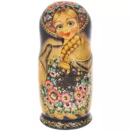Матрешка на 10 мест "Цветочная" 28 см