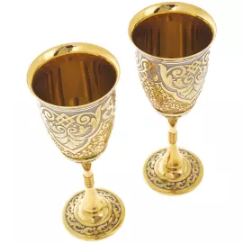 Набор рюмок высоких "Узоры" на 2 персоны, Златоуст