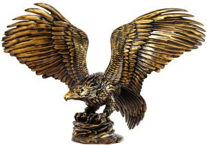 Statuette made of beech "Golden Eagle"