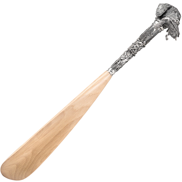 Shoe blade made of hornbeam and silver "Duck hunt"