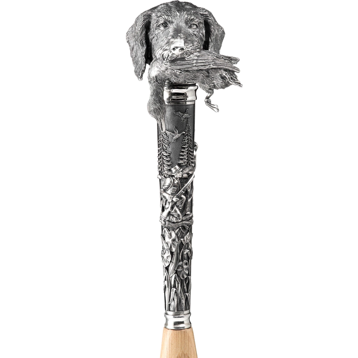 Shoe blade made of hornbeam and silver "Duck hunt"