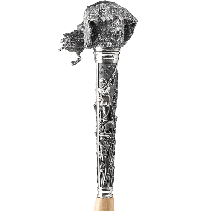 Shoe blade made of hornbeam and silver "Duck hunt"