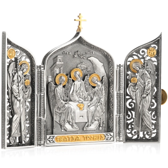 Silver folding "Holy Trinity" medium