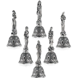 Set of silver bells "Russian beauties" 6 pieces