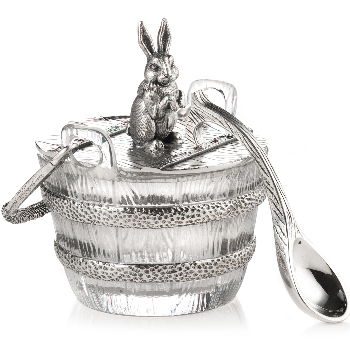 Caviar bowl made of silver "Bunny"