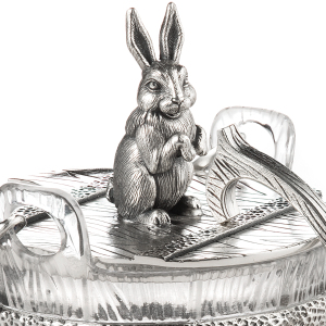 Caviar bowl made of silver "Bunny"