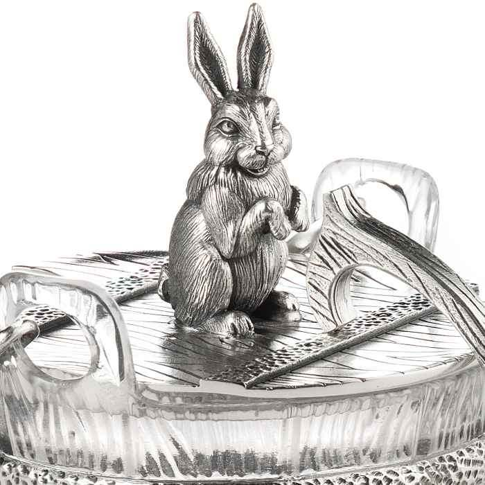 Caviar bowl made of silver "Bunny"