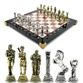 Подарочные шахматы из креноида и мрамора "Атлас"