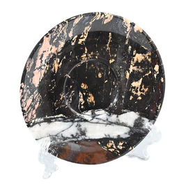 A cup and saucer made of jasper