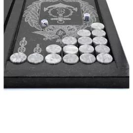 Нарды из гранита с гравировкой "Черноморский Флот"