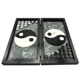 Нарды из змеевика и гранита "Инь-Янь"