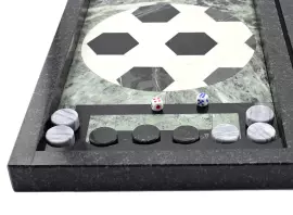 Нарды из змеевика и гранита "Футбол"