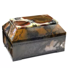 Шкатулка из мохового агата