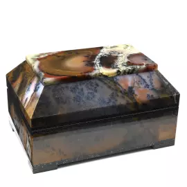 Шкатулка из мохового агата