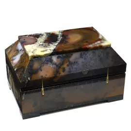 Шкатулка из мохового агата