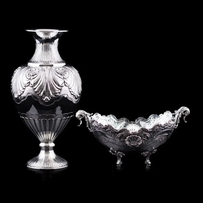 Silver flower vase "Vittoria" 42 cm