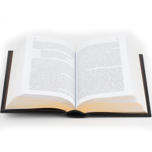 Подарочная книга в кожаном переплете "Добыча" с серебряной накладкой
