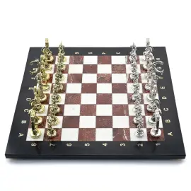 Подарочные шахматы из долерита и креноида "Минотавр"