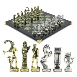 Подарочные шахматы из долерита, офиокальцита и мрамора "Минотавр"