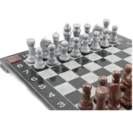 Подарочные шахматы из лемезита и гранита