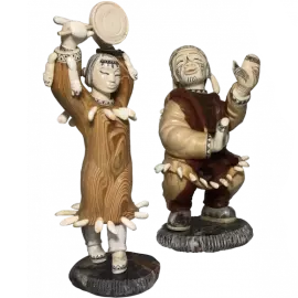 Набор статуэток из бивня мамонта "Чукотский народный ансамбль Эргырон"