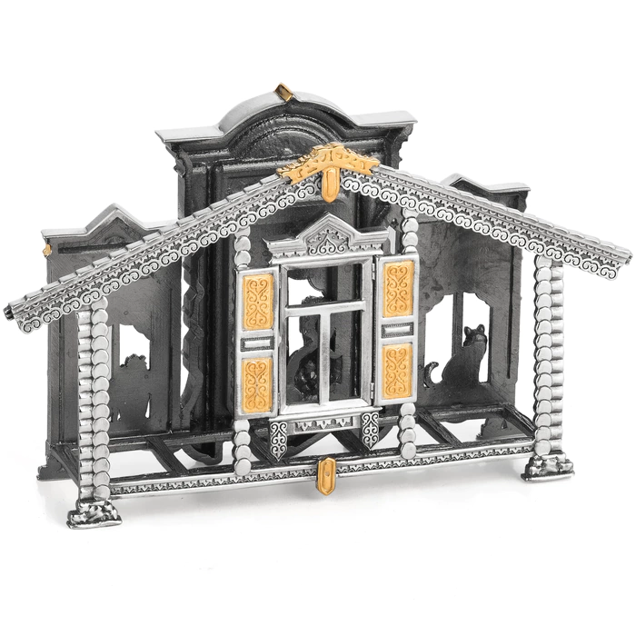 Silver napkin holder "Native windows"