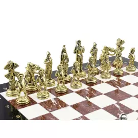 Подарочные шахматы из креноида и долерита "Дон Кихот"