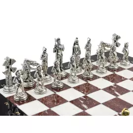 Подарочные шахматы из креноида и долерита "Дон Кихот"