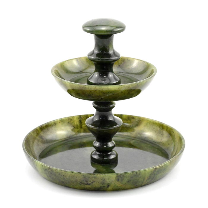 Two-tier bookcase made of jade
