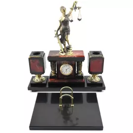 Настольный набор из яшмы "Фемида"