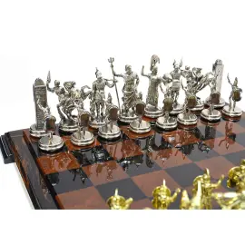 Подарочные шахматы из обсидиана "Греческая мифология" Подарочные шахматы из обсидиана "Греческая мифология"