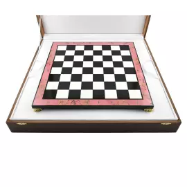 Подарочные шахматы из родонита и долерита "Викинги"