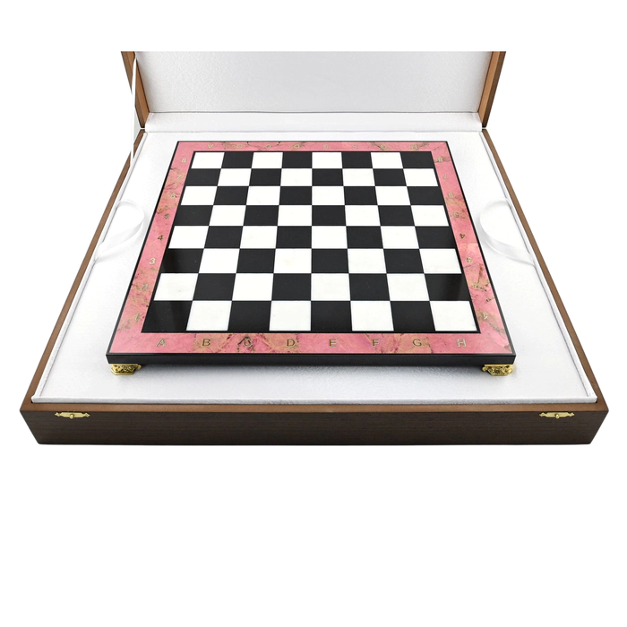 Gift chess made of rhodonite and dolerite "Vikings"