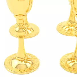 Набор для вина: бокалы, поднос с гравюрой, на 6 персон