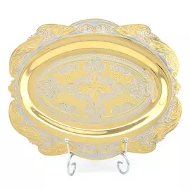 Набор для вина: бокалы, поднос с гравюрой, на 6 персон