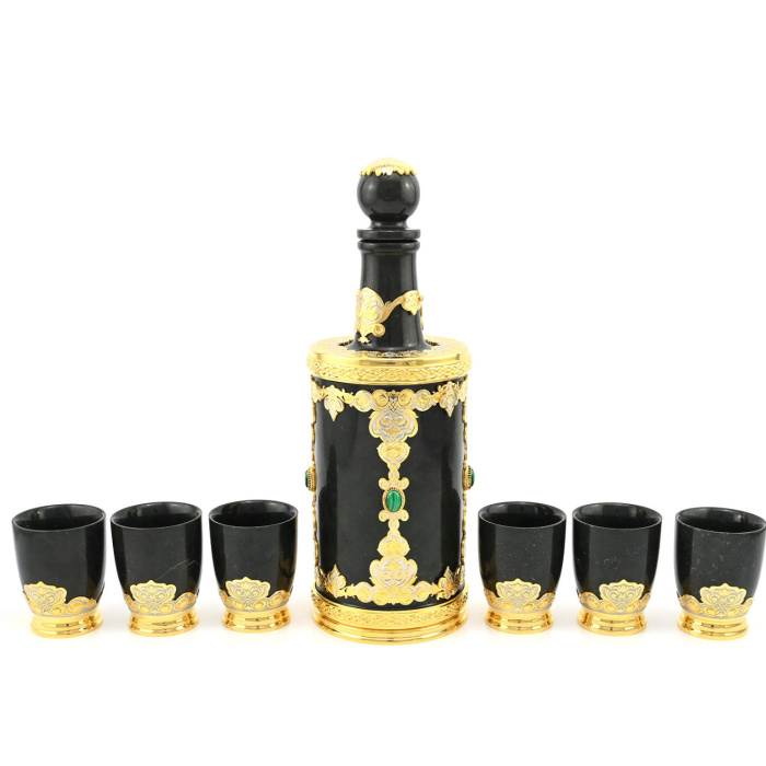 Подарочный набор Златоуст "Штоф с бокалами из камня"