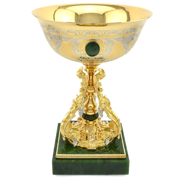 Jade and brass bowl "Grapes"