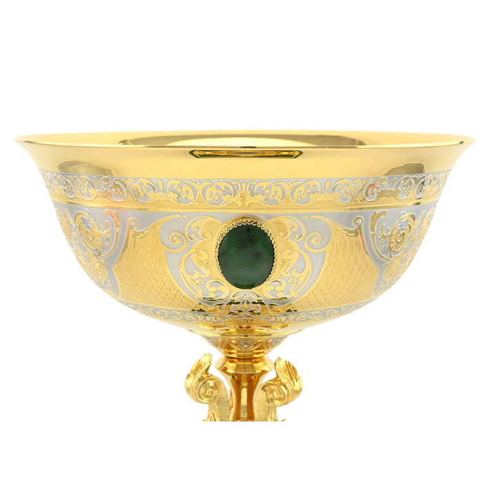 Jade and brass bowl "Grapes"