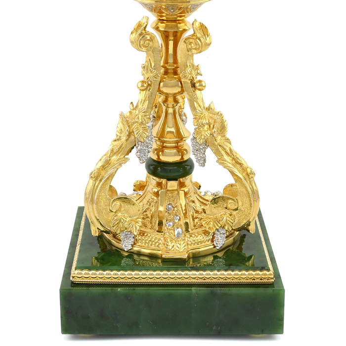 Jade and brass bowl "Grapes"