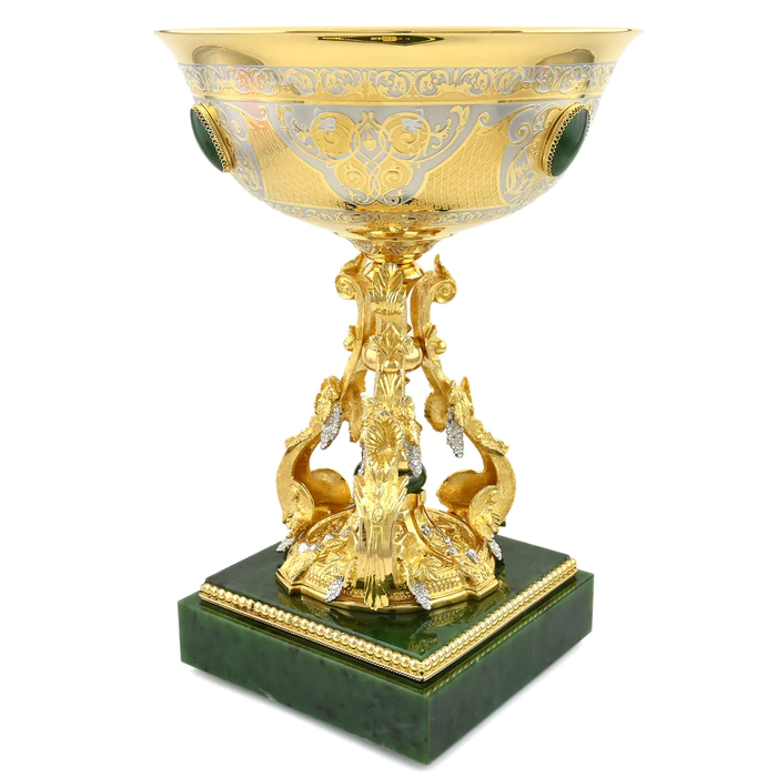 Jade and brass bowl "Grapes"