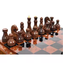 Шахматный стол из обсидиана