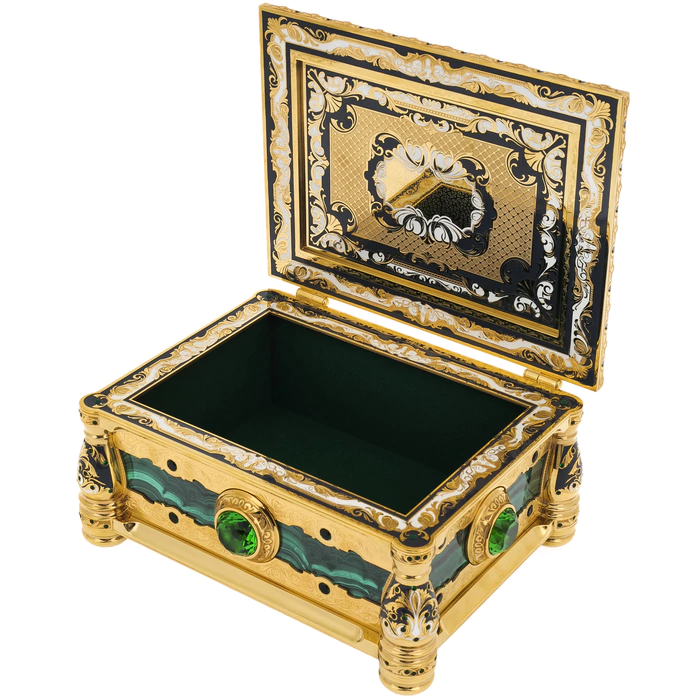 The casket of malachite "Family" is large, Zlatoust