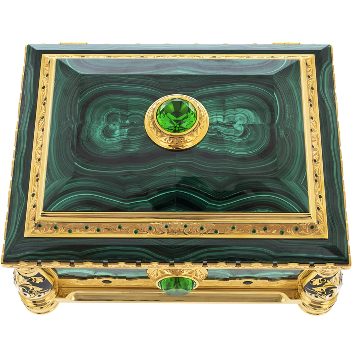 The casket of malachite "Family" is large, Zlatoust