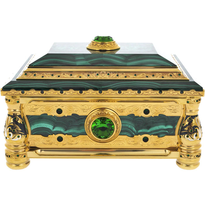 The casket of malachite "Family" is large, Zlatoust